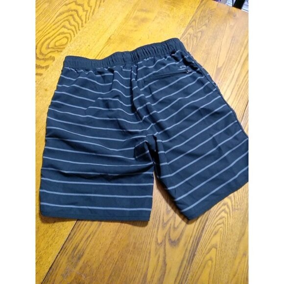 BILLABONG Shorts Mens SMALL BLACK STRIPPED  Preowned Swim ? Summer Spring Beach - Picture 7 of 8